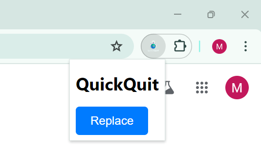 QuickQuit's simple user interface